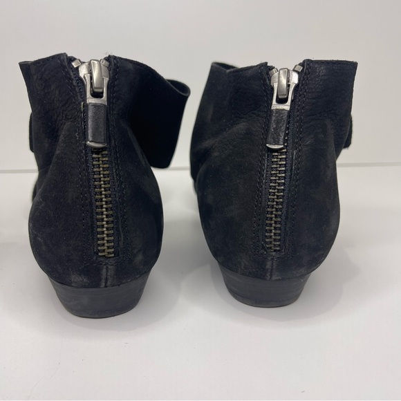 Eileen Fisher Women’s 7.5 Black Tumbled Nubuck Suede Pointed Toe Strap Shoes - Picture 4 of 13